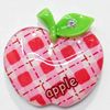 Resin Cabochons, No-Hole Jewelry findings, Apple, 47x47mm, Sold by PC  