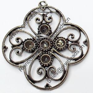 Pendant, Zinc Alloy Jewelry Findings, 46x48mm, Sold by PC