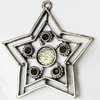 Pendant, Zinc Alloy Jewelry Findings, 44x47mm, Sold by PC