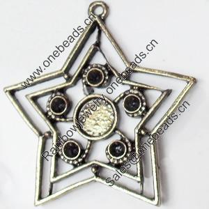 Pendant, Zinc Alloy Jewelry Findings, 44x47mm, Sold by PC