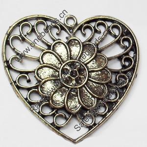 Pendant, Zinc Alloy Jewelry Findings, 43x41mm, Sold by PC