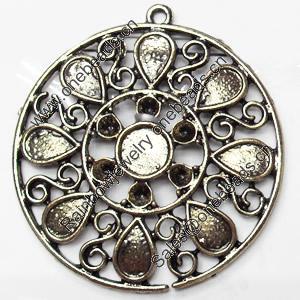 Pendant, Zinc Alloy Jewelry Findings, 44x47mm, Sold by PC