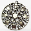 Pendant, Zinc Alloy Jewelry Findings, 44x47mm, Sold by PC