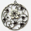 Pendant, Zinc Alloy Jewelry Findings, 43x46mm, Sold by PC