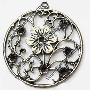 Pendant, Zinc Alloy Jewelry Findings, 43x46mm, Sold by PC