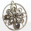 Pendant, Zinc Alloy Jewelry Findings, 39x48mm, Sold by PC