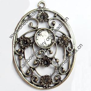 Pendant, Zinc Alloy Jewelry Findings, 35x48mm, Sold by PC