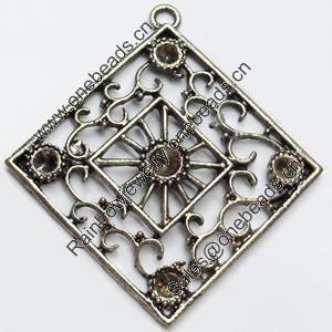 Pendant, Zinc Alloy Jewelry Findings, 47x51mm, Sold by PC