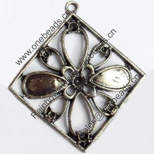 Pendant, Zinc Alloy Jewelry Findings, 51x53mm, Sold by PC