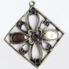 Pendant, Zinc Alloy Jewelry Findings, 51x53mm, Sold by PC