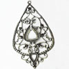 Pendant, Zinc Alloy Jewelry Findings, Teardrop, 50x81mm, Sold by PC
