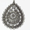 Pendant, Zinc Alloy Jewelry Findings, Teardrop, 52x65mm, Sold by PC