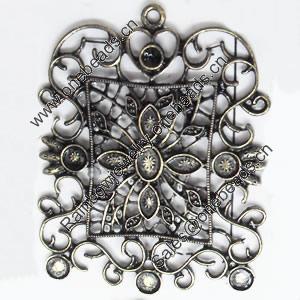 Pendant, Zinc Alloy Jewelry Findings, 45x57mm, Sold by PC