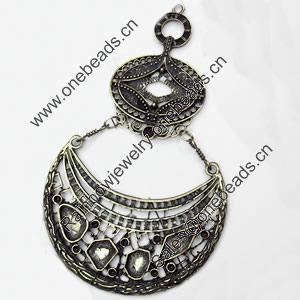 Pendant, Zinc Alloy Jewelry Findings, 55x91mm, Sold by PC