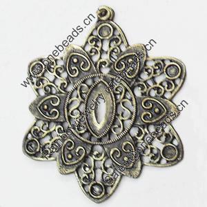 Pendant, Zinc Alloy Jewelry Findings, 45x55mm, Sold by PC