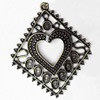 Pendant, Zinc Alloy Jewelry Findings, 45x57mm, Sold by PC