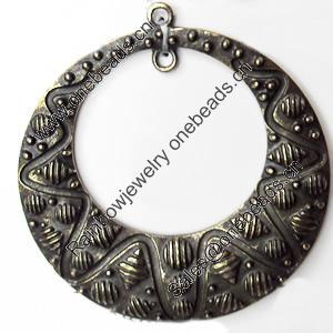 Pendant, Zinc Alloy Jewelry Findings, 48x52mm, Sold by PC