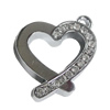 Zinc Alloy Charm/Pendant with Crystal, Heart 28x38mm, Sold by PC