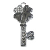 Zinc Alloy Charm/Pendant with Crystal, Key 21x46mm, Sold by PC