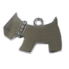 Zinc Alloy Charm/Pendant with Crystal, Dog 37x22mm, Sold by PC