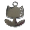 Zinc Alloy Charm/Pendant with Crystal, 24x34mm, Sold by PC