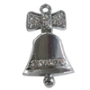 Zinc Alloy Charm/Pendant with Crystal, 22x45mm, Sold by PC
