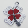 Zinc Alloy Enamel Pendant, Flower 27x31mm, Sold by PC