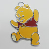 Zinc Alloy Enamel Pendant, Bear 35x59mm, Sold by PC