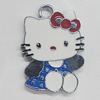 Zinc Alloy Enamel Pendant, Cat 25x35mm, Sold by PC