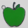 Zinc Alloy Enamel Pendant, Apple 40x45mm, Sold by PC