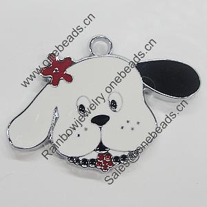 Zinc Alloy Enamel Pendant, Animal 48x33mm, Sold by PC