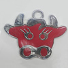 Zinc Alloy Enamel Pendant, Animal 50x40mm, Sold by PC