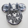 Zinc Alloy Enamel Pendant, Animal Head 34x30mm, Sold by PC