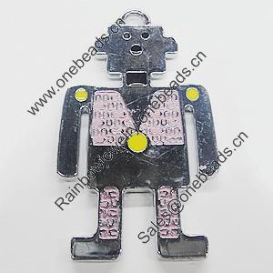 Zinc Alloy Enamel Pendant, 30x52mm, Sold by PC