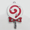 Zinc Alloy Enamel Pendant, 31x53mm, Sold by PC