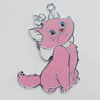 Zinc Alloy Enamel Pendant, Cat 42x63mm, Sold by PC