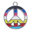 Zinc Alloy Enamel Pendant, Sign 26x30mm, Sold by PC