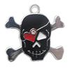 Zinc Alloy Enamel Pendant, Skeleton 33x30mm, Sold by PC