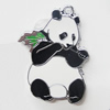 Zinc Alloy Enamel Pendant, Panda 23x31mm, Sold by PC