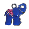 Zinc Alloy Enamel Pendant, Elephant 17x16mm, Sold by PC