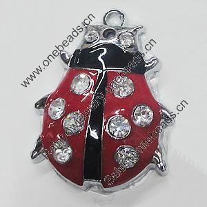 Zinc Alloy Enamel Pendant, 28x36mm, Sold by PC