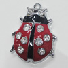 Zinc Alloy Enamel Pendant, 28x36mm, Sold by PC