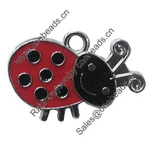 Zinc Alloy Enamel Pendant, 24x15mm, Sold by PC