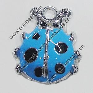 Zinc Alloy Enamel Pendant, 19x22mm, Sold by PC