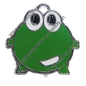 Zinc Alloy Enamel Pendant, 25x26mm, Sold by PC