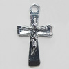 Pendant, Zinc Alloy Jewelery Findings, Cross 12x21mm, Sold by PC