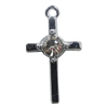 Pendant, Zinc Alloy Jewelery Findings, Cross 14x24mm, Sold by PC