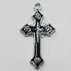 Pendant, Zinc Alloy Jewelery Findings, Cross 14x27mm, Sold by PC