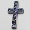 Pendant, Zinc Alloy Jewelery Findings, Cross 18x32mm, Sold by PC