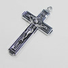 Pendant, Zinc Alloy Jewelery Findings, Cross 23x41mm, Sold by PC